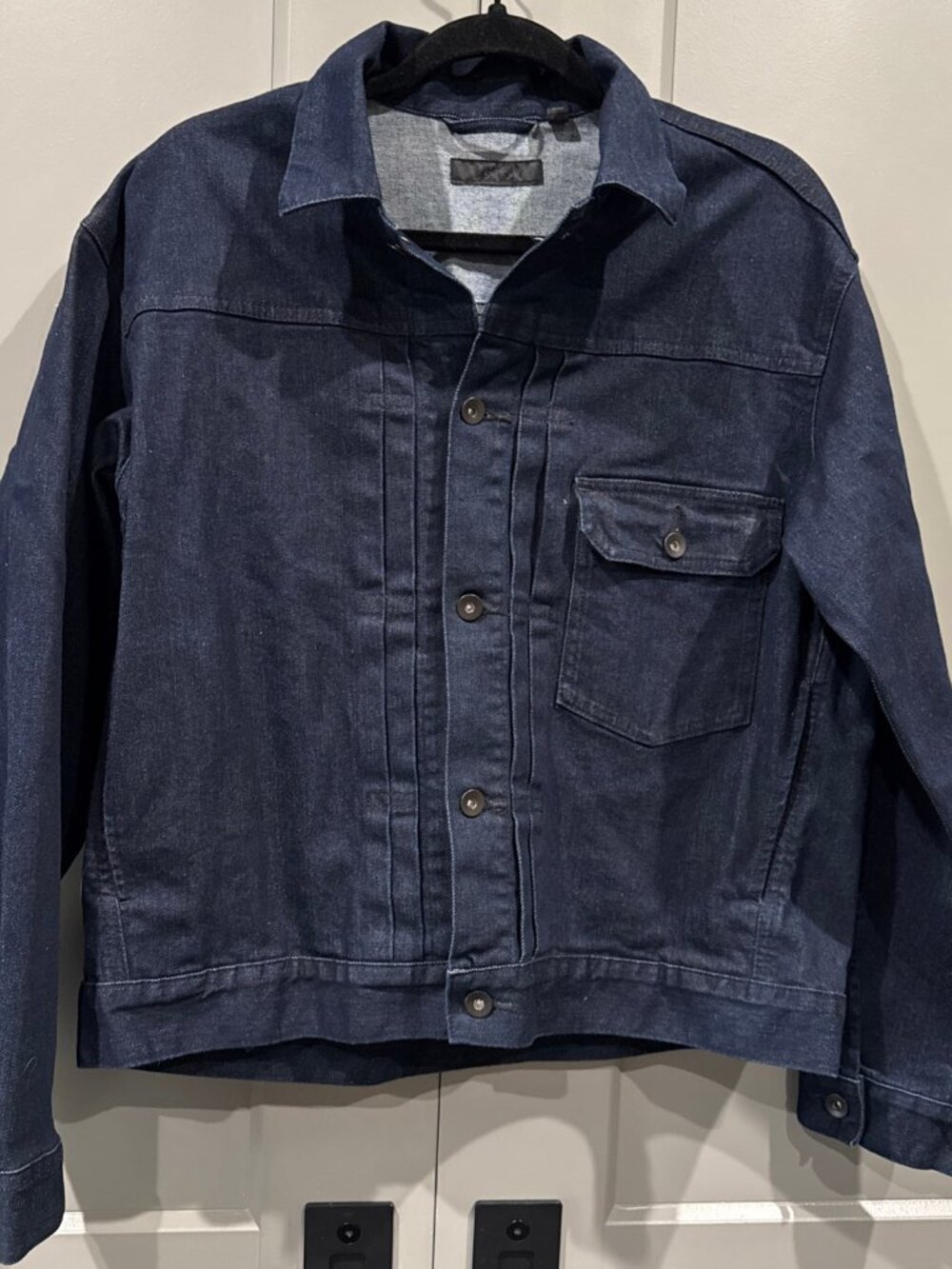 Uniqlo Jean Jacket Size S Color Blue Selvedge Denim